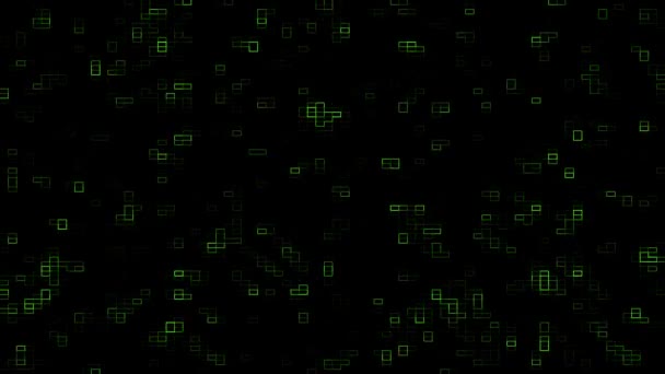 Moving Green Pieces Background Animation — Stockvideo