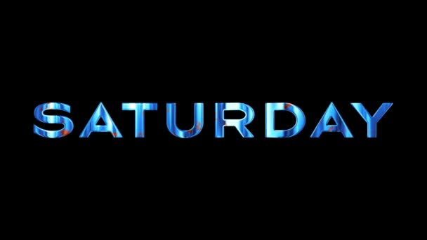 Saturday Text Animation Variable Effects — Stock Video