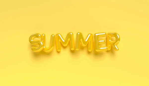 Summer 3d balloon glossy lettering. — ストック写真