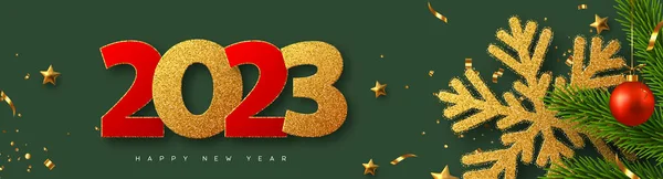 2023 Happy New Year banner. — Stockvektor