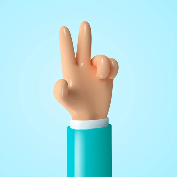 Hands Icon Cartoon Style Hand Gesture Vector Realistic Illustration — Vettoriale Stock