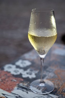 Bir bardak soğuk, köpüklü şarap. Şampanya canavarı yaklaş.
