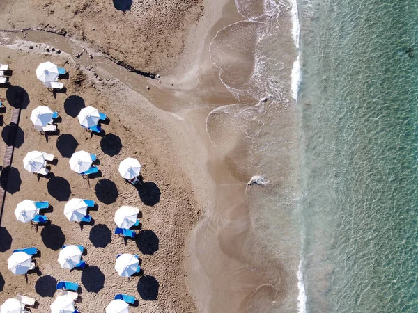 Peyia Akdeniz Deki Mercan Koyu Nun Açık Sularının Üst Manzarası — Stok fotoğraf