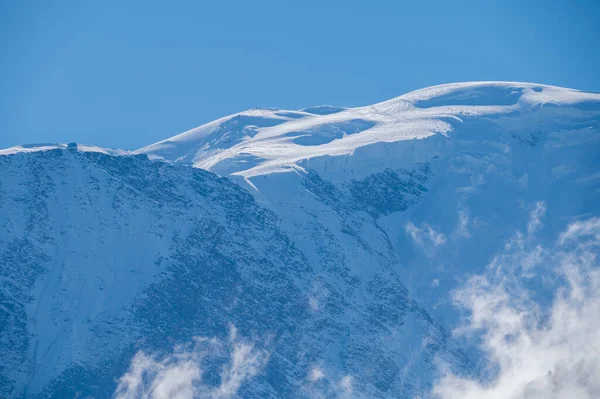 Yazın Saint Gervais Les Bains Den Mont Blanc Dağ Sırasının — Stok fotoğraf