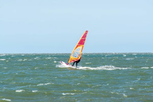 Deportes Acuáticos Extremos Aguas Frías Del Mar Del Norte Holanda — Foto de Stock