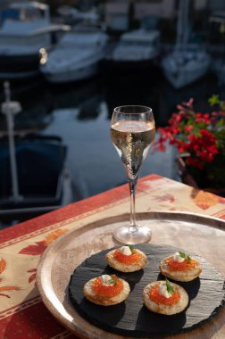 Gün batımında kırmızı havyarla beyaz soğuk şampanya içmek ve yazın Saint-Tropez yakınlarındaki Port Grimaud 'u görmek.