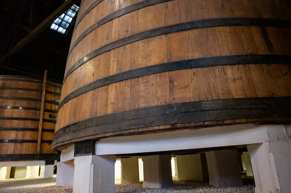 Ancien Pavillon Porto Avec Rangées Fûts Bois Chêne Pour Vieillissement — Photo