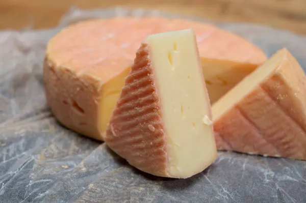 Munster Gerome French Cheese Stark Riechender Weichkäse Mit Subtilem Geschmack — Stockfoto