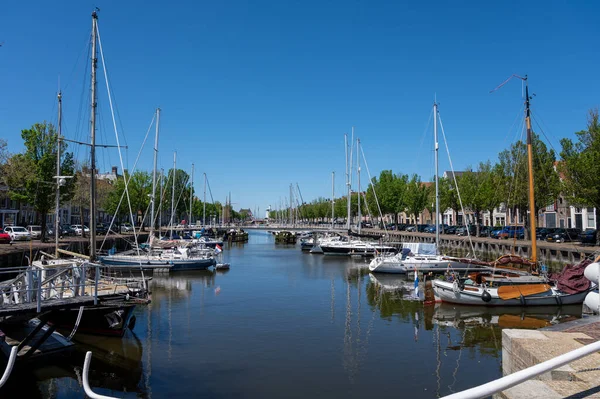 Vandring Gamla Gator Harlingen Fiskestad Wadden Havet Friesland Nederländerna Solig — Stockfoto