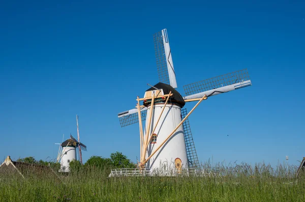 Visa Gammal Väderkvarn Wemeldinge Zeeland Nederländerna Solig Dag — Stockfoto