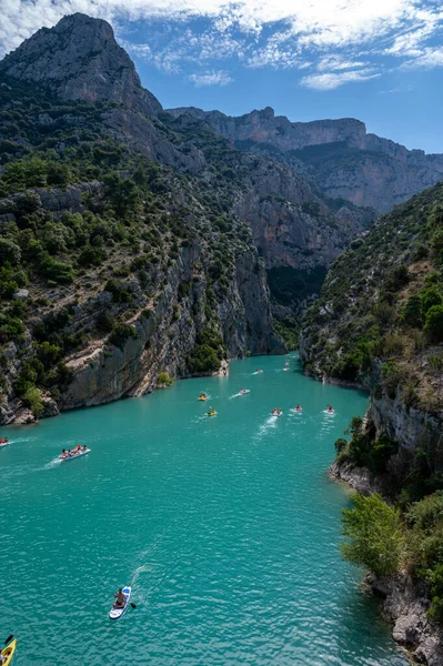 Parco Nazionale Grand Canyon Verdon Acque Turchesi Delle Montagne Lago — Foto Stock