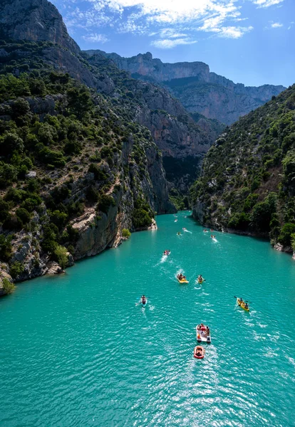 Parco Nazionale Grand Canyon Verdon Acque Turchesi Delle Montagne Lago — Foto Stock