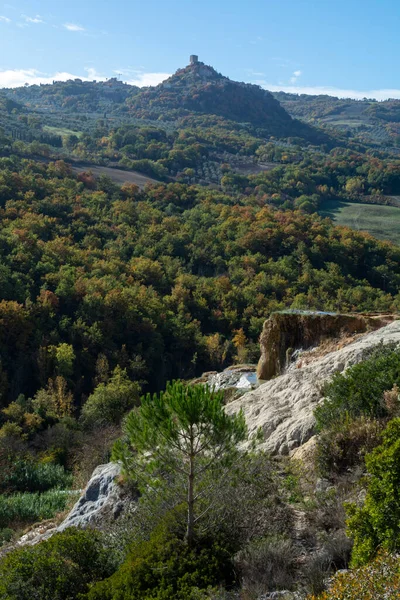 Antigas Fontes Termais Piscina Parque Natural Dei Mulini Bagno Vignoni — Fotografia de Stock