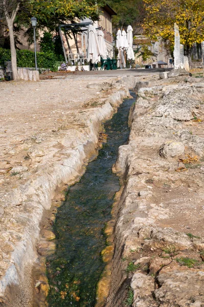 Ancient Hot Thermal Springs Pool Nature Park Dei Mulini Bagno — Stock Photo, Image