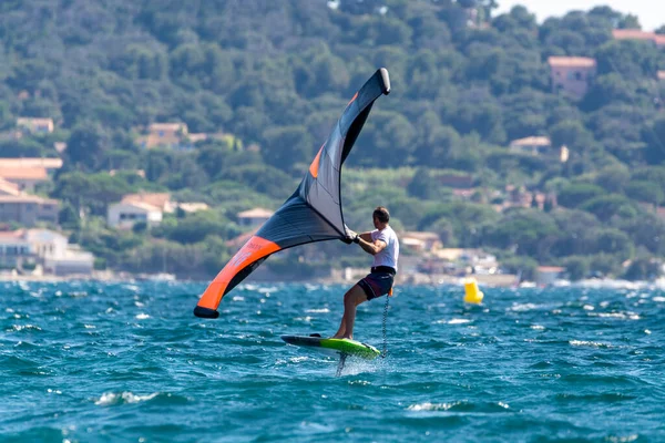 2021 Extreem Water Sports Wing Foil Kite Surfing Wind Surfindg — Stock Photo, Image