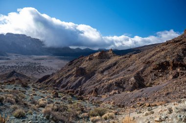 Tenerife 'deki Teide Ulusal Parkı' nın ziyareti ve volkanik manzaralar, Kanarya Adaları, İspanya