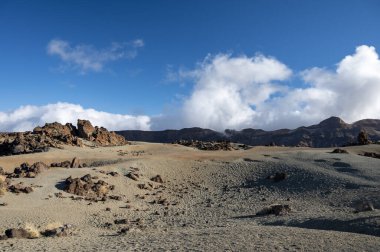 Tenerife 'deki Teide Ulusal Parkı' nın ziyareti ve volkanik manzaralar, Kanarya Adaları, İspanya