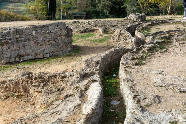 Anciennes Sources Thermales Chaudes Piscine Dans Parc Naturel Dei Mulini — Photo