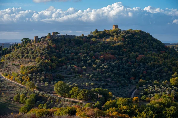 Panoramautsikt Över Val Orcia Nära Pienza Toscana Italien Toscana Landskap — Stockfoto