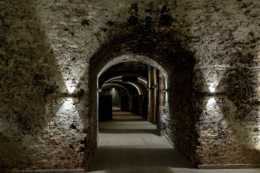 Avusturya, Viyana 'daki yeraltı mahzenlerinde geleneksel yöntemle köpüklü beyaz ve gül şarabı üretimi