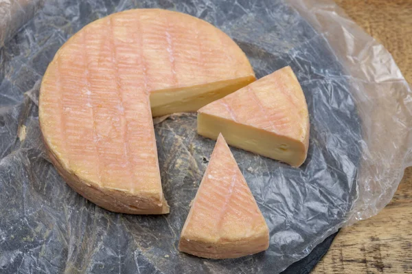 Munster Gerome Queijo Francês Queijo Macio Cheiro Forte Com Sabor — Fotografia de Stock