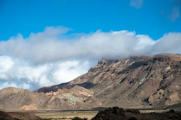 Tenerife Teide Nemzeti Park Megtekintése Kilátás Vulkanikus Tájakra Kanári Szigetek — Stock Fotó