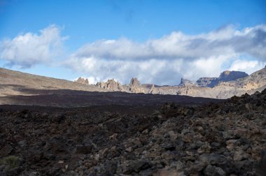 Tenerife 'deki Teide Ulusal Parkı' nın ziyareti ve volkanik manzaralar, Kanarya Adaları, İspanya