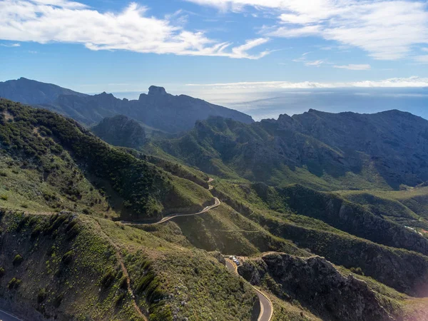 Hory Silnice Parku Rural Teno Tenerife Kanárské Ostrovy Španělsko Zimě — Stock fotografie