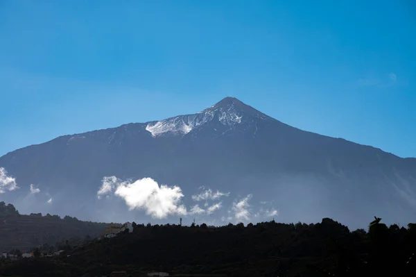 Vista Sul Vulcano Teide Tenerife Isole Canarie Spagna Inverno — Foto Stock