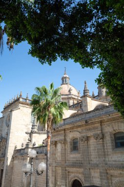 Jerez de la Frontera 'nın eski kısımlarında yürümek, Şeri şarabı yapmak, Endülüs, İspanya yazın