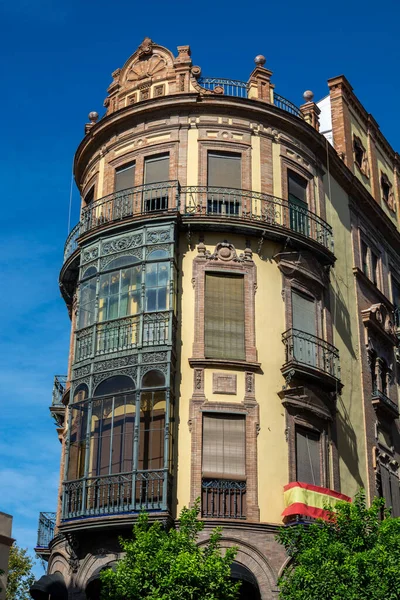 Kleurrijke Oude Andalusische Stad Sevilla Spanje Uitzicht Architectonische Details Van — Stockfoto