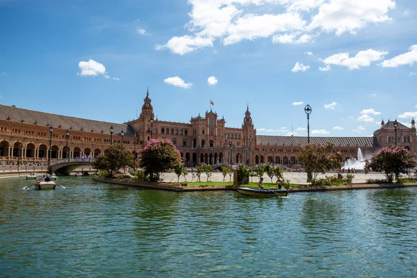 Casco Antiguo Andaluz Sevilla España Vista Sobre Los Detalles Arquitectónicos — Foto de Stock