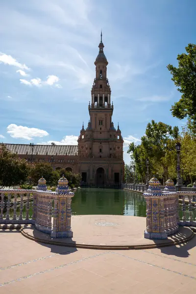 Velha Cidade Histórica Andaluza Sevilha Espanha Vista Sobre Detalhes Arquitetônicos — Fotografia de Stock