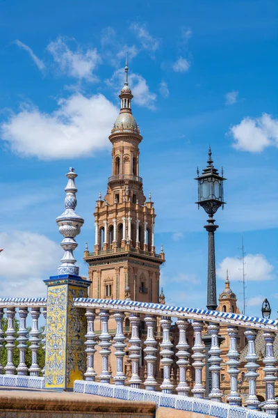 Velha Cidade Histórica Andaluza Sevilha Espanha Vista Sobre Detalhes Arquitetônicos — Fotografia de Stock