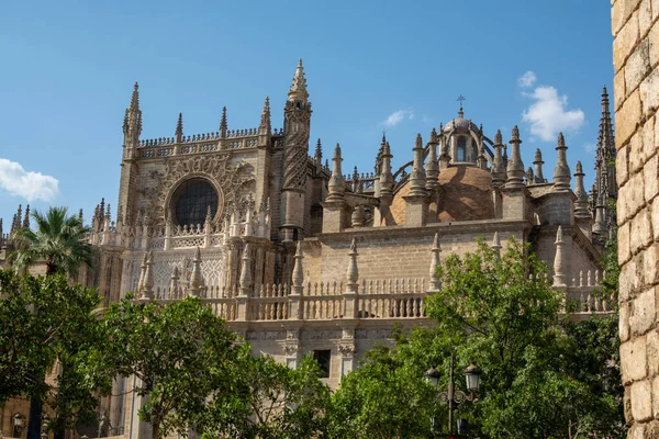 Старый Исторический Андалузский Город Севилья Испания Вид Архитектурные Детали Готической — стоковое фото