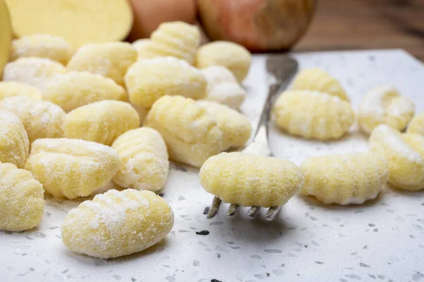 Talyan Mutfağı Taze Yapımı Patatesten Yapılmış Gnocchi Patata — Stok fotoğraf