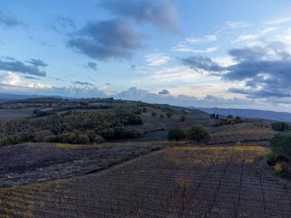 Vista Sobre Colinas Perto Bagno Vignoni Toscana Itália Paisagem Toscana — Fotografia de Stock