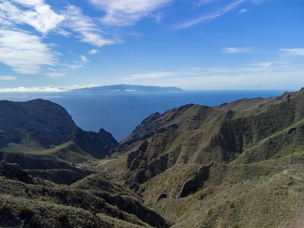Pohled Ostrov Gomera Parku Rural Teno Tenerife Kanárské Ostrovy Španělsko — Stock fotografie