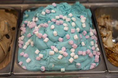 Buzdolabındaki renkli zanaatkar dondurmalar İspanya 'da kapanıyor.