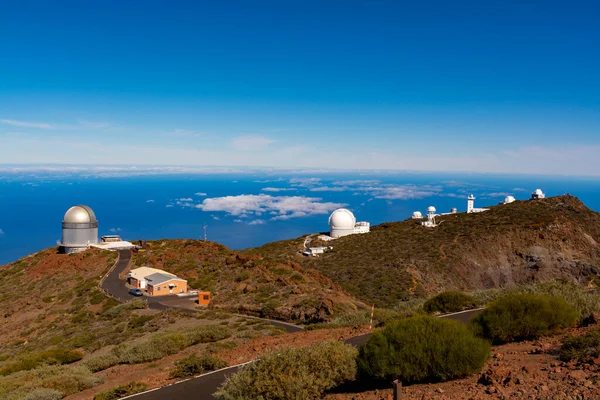 View International Space Observatory Telescopes Palma Island Located Highest Mountain — Foto Stock