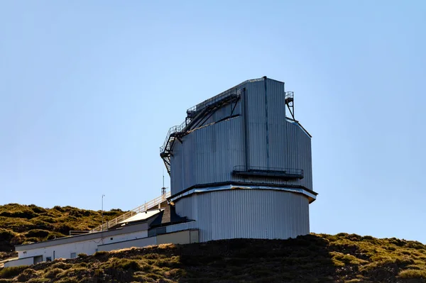 Vista Del Observatorio Espacial Internacional Telescopios Isla Palma Situada Cordillera —  Fotos de Stock