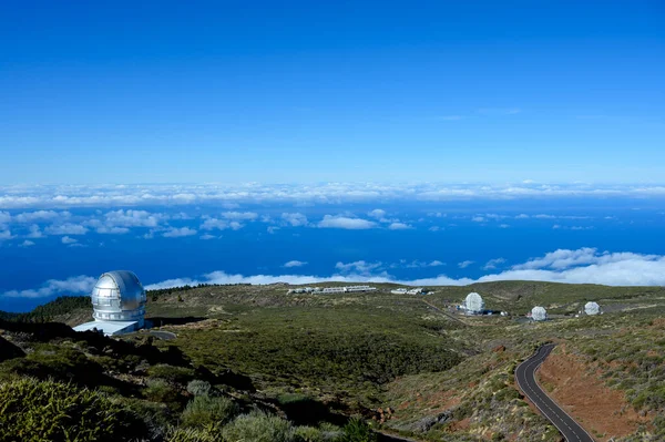Вид Международную Космическую Обсерваторию Телескопы Острове Пальма Расположенном Самой Высокой — стоковое фото