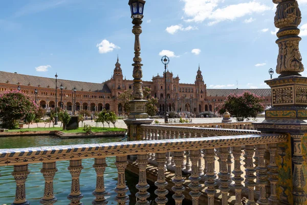 Velha Cidade Histórica Andaluza Sevilha Espanha Vista Sobre Detalhes Arquitetônicos — Fotografia de Stock