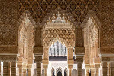 Eski ortaçağ kalesi Alhambra, Granada, Endülüs, İspanya