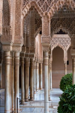 Eski ortaçağ kalesi Alhambra, Granada, Endülüs, İspanya