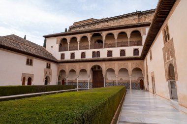 Eski ortaçağ kalesi Alhambra, Granada, Endülüs, İspanya