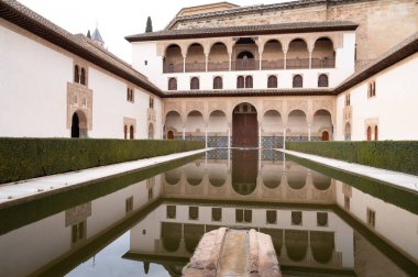 Eski ortaçağ kalesi Alhambra, Granada, Endülüs, İspanya