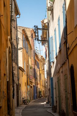 Sunny day in South of France, walking in ancient Provencal coastal town La Ciotat, Provence, France, summer vacation destination