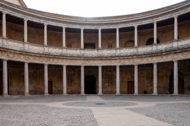 Eski ortaçağ kalesi Alhambra, Granada, Endülüs, İspanya