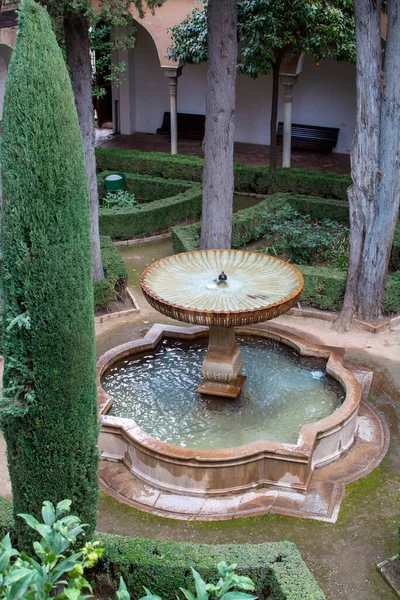 Old Walls Gardens Buidings Medieval Fortress Alhambra Granada Andalusia Spain — Stockfoto